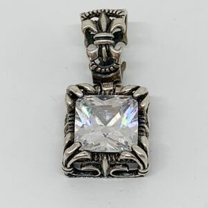 Silpada sterling silver Uptown filigree CZ pendant